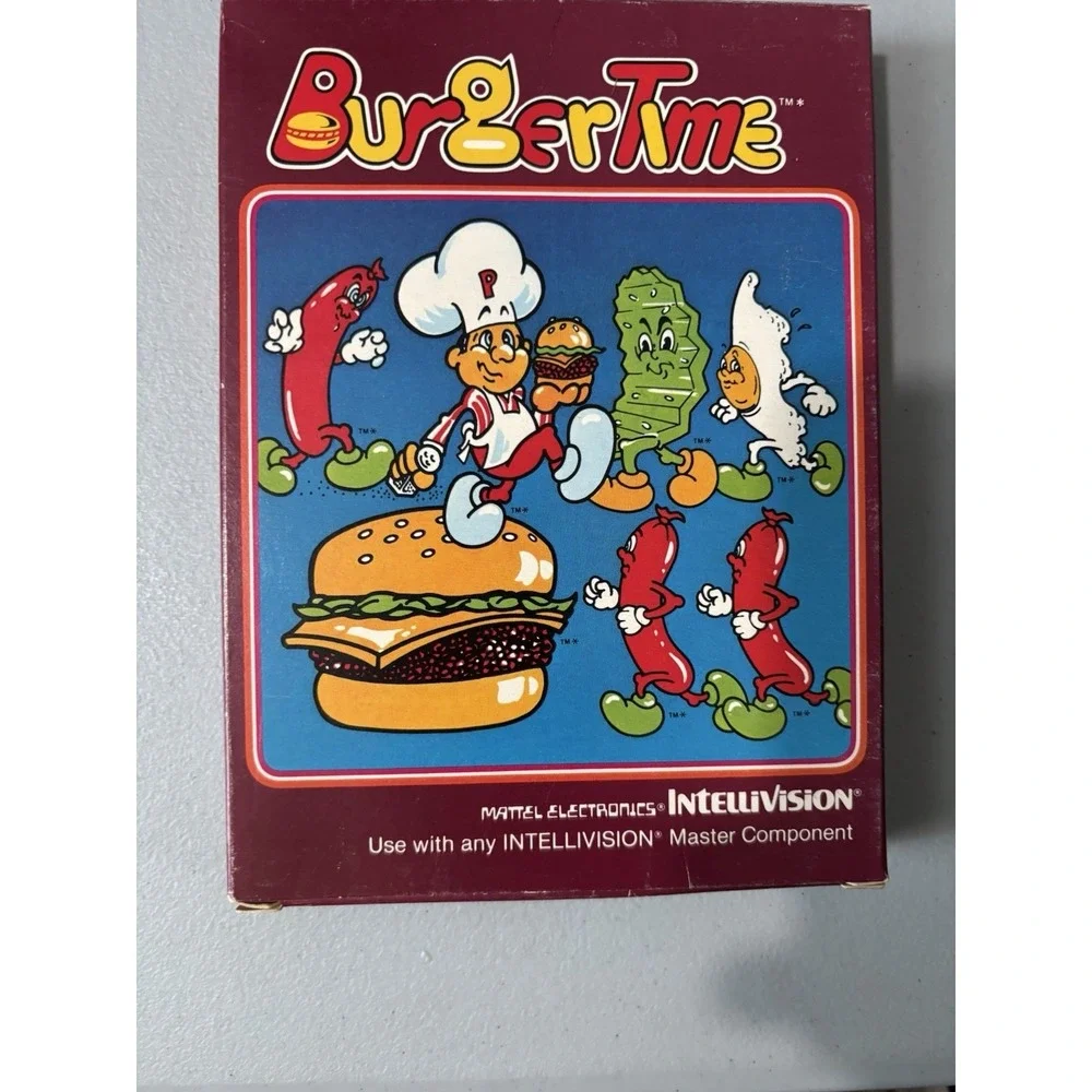 Mattel‎ BurgerTime (Intellivision, 1983), Game Complete In Box